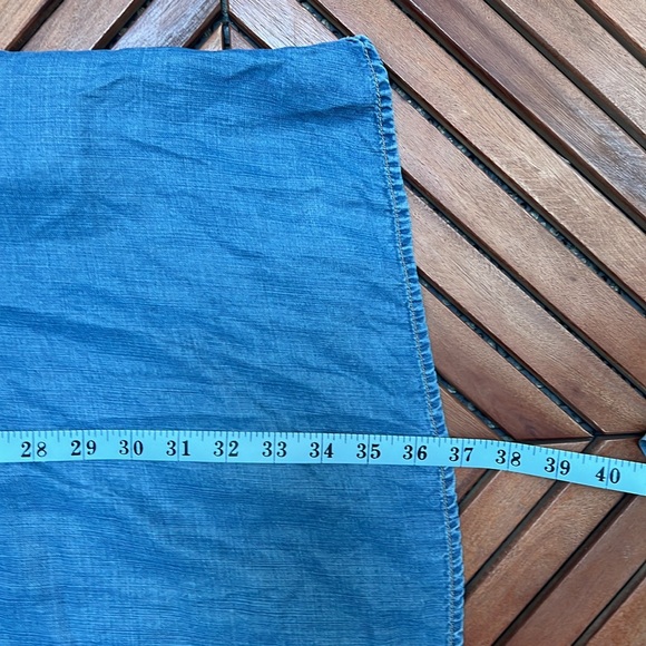 📘 Anthropologie Cloth & Stone Deep V Denim Midi Dress, size Medium - Picture 9 of 9